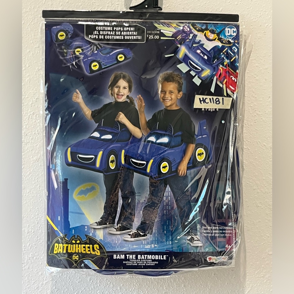 Batwheels Bam Batmobile Toddler Costume